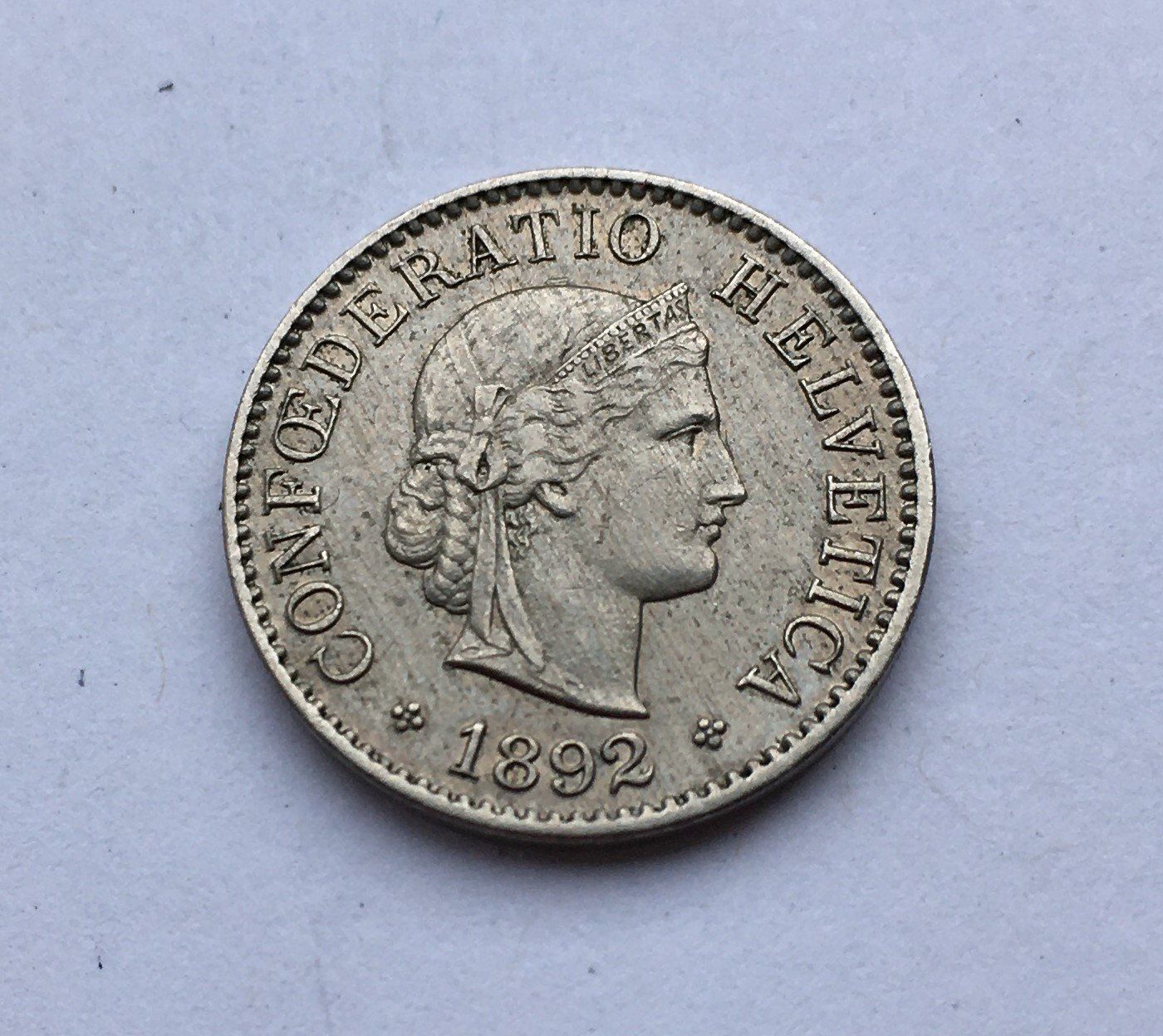 Tutti le monete: 1892 5 Rappen vz+ – Usato da Kirchberg SG venduto da Zenhad69