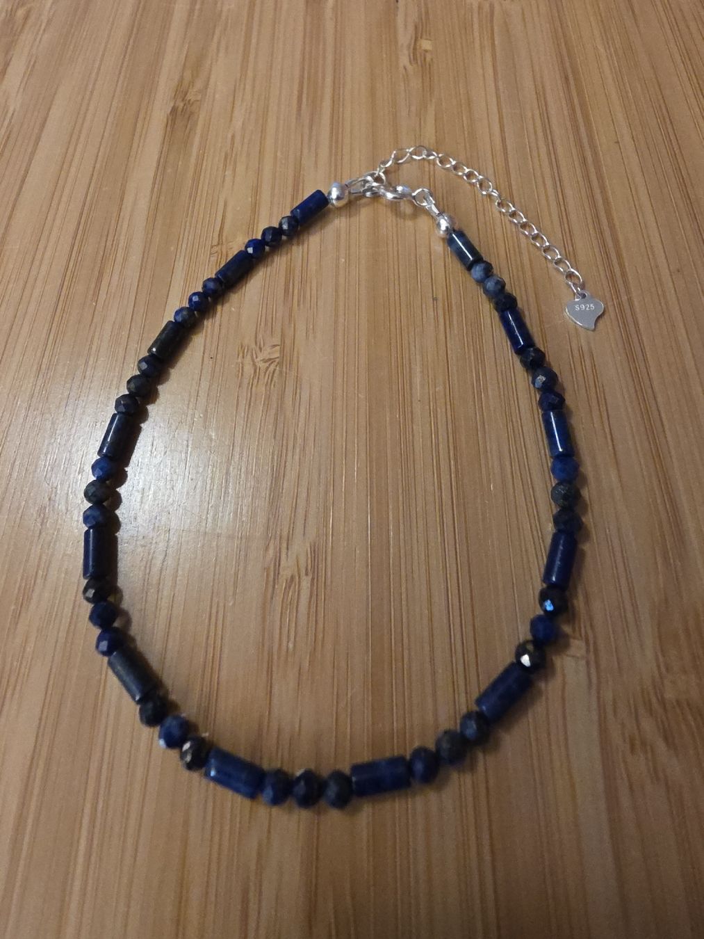 Catenine: Fusskette Lapislazuli facettiert 23,5cm. - 28cm. / Ø3mm. – Nuovo e nell'imballaggio originale da Zetzwil venduto da Sonneblueme987 4