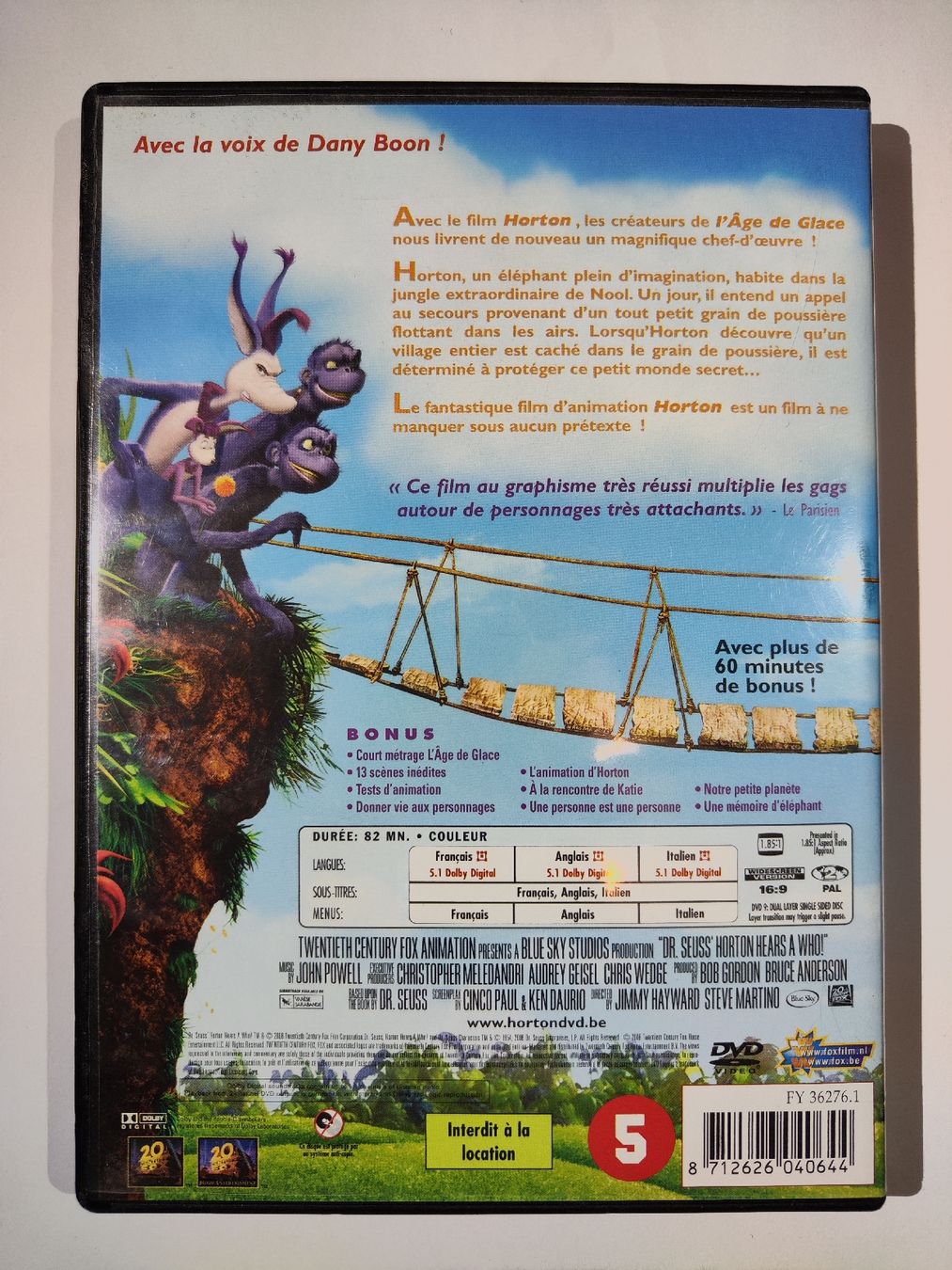 Tutti i DVDs: DVD - Horton – Usato da Commugny venduto da Teksen 1