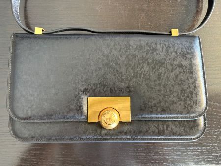 Sac Bottega Veneta - cuir noir & fermoir boule doré