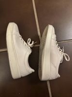 Ecco Damen-Sneakers aus weißem Leder, Größe 38