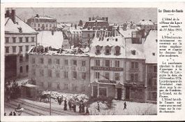 CHAUX - de - FONDS, incendie de l'hôtel de la Fleur de Lys