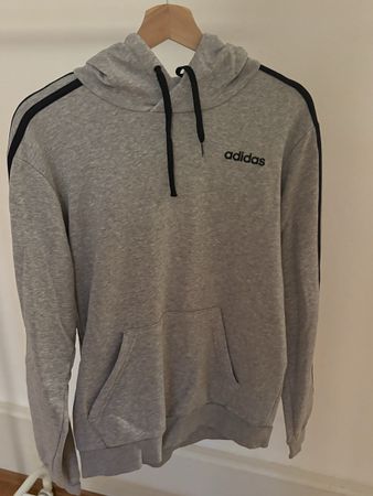 Adidas Hoodie grau mit Streifen Grösse S guter Zustand