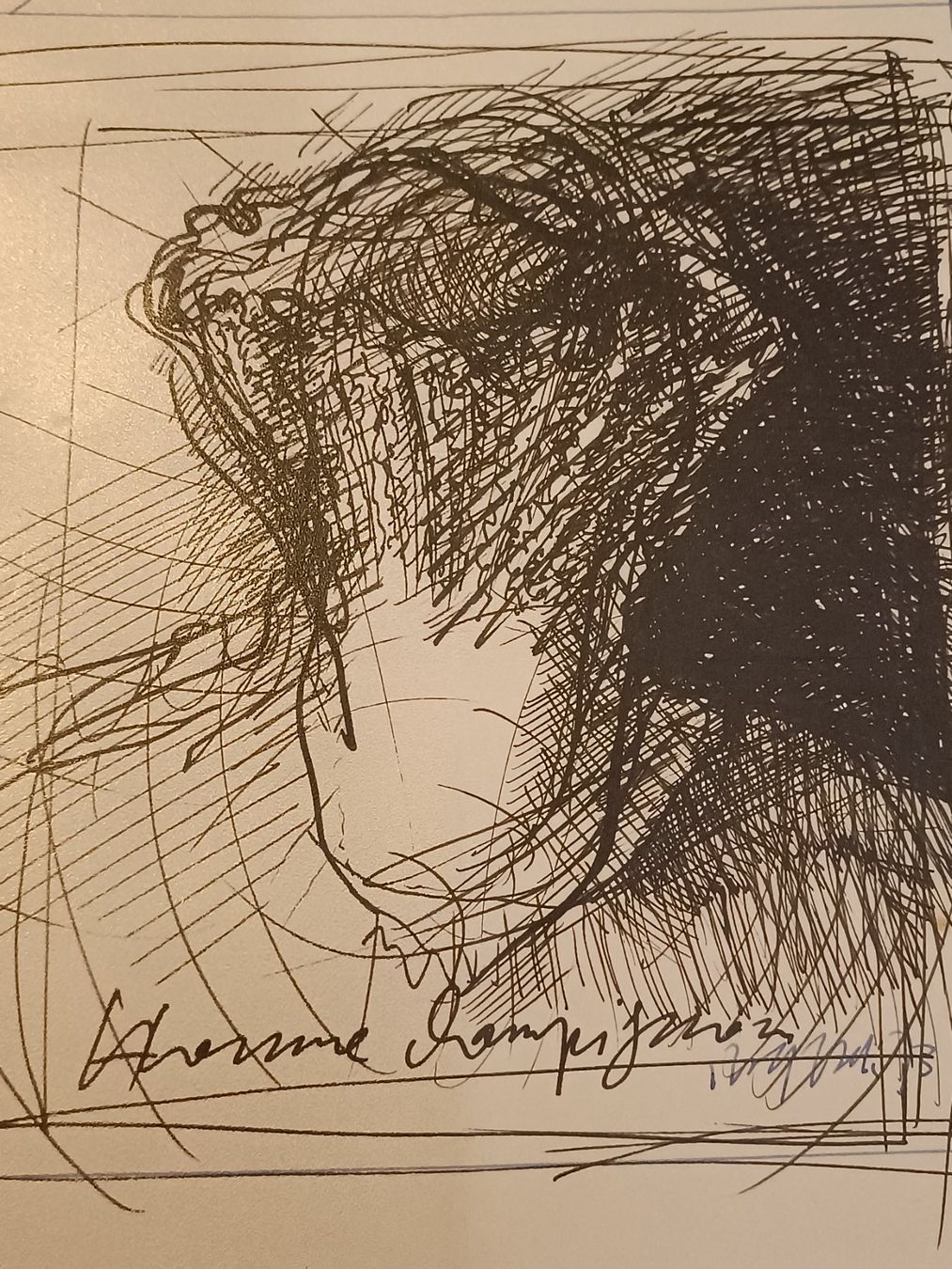 Autografi: Rolf Iseli - original Zeichnung - handsigniert – Usato da Menziken venduto da Artographs 1
