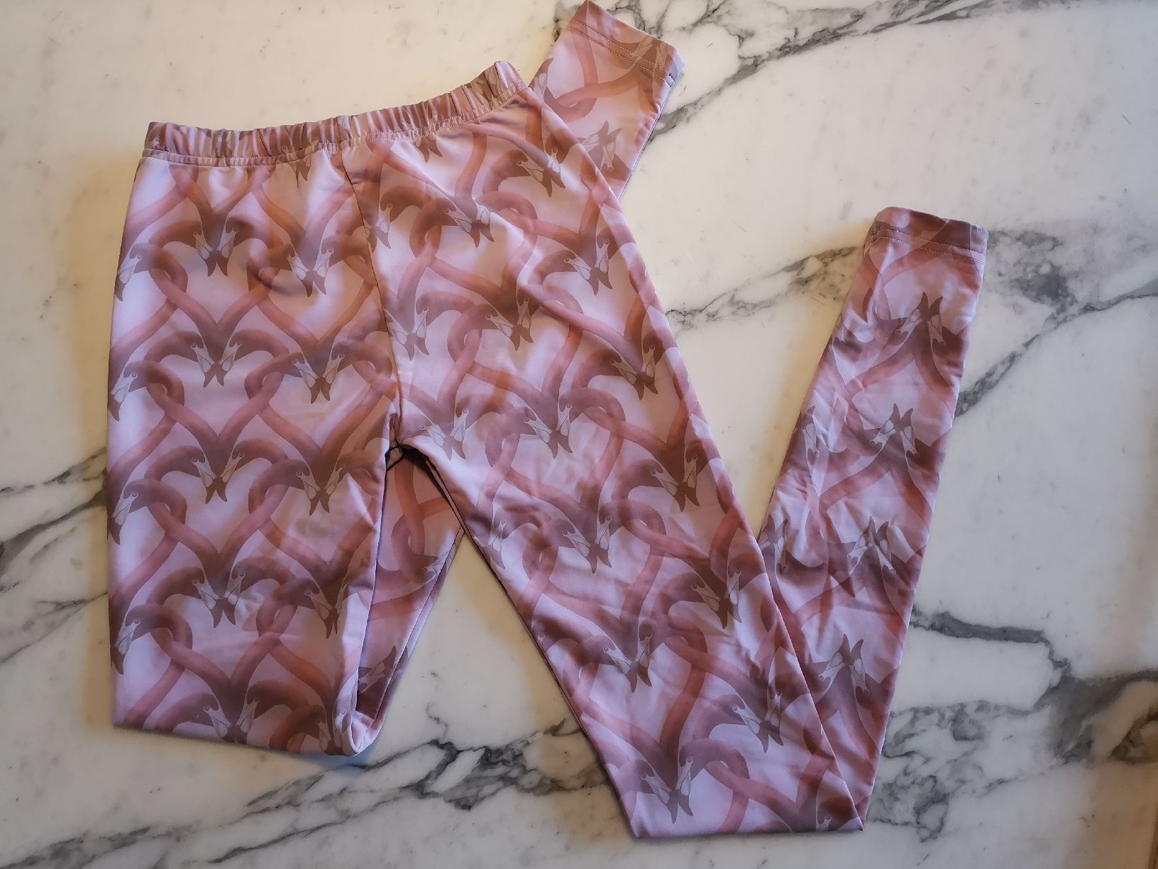 Leggings: Hand printed Leggings, pink_flamingo – Usato da Uerikon venduto da pink_flamingo 1