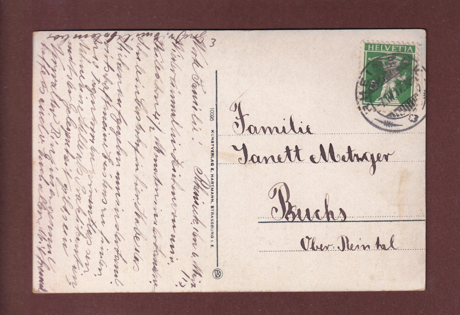 Cartoline postali: HEIDEN - 1917 – Usato da Pully venduto da nicecards 1