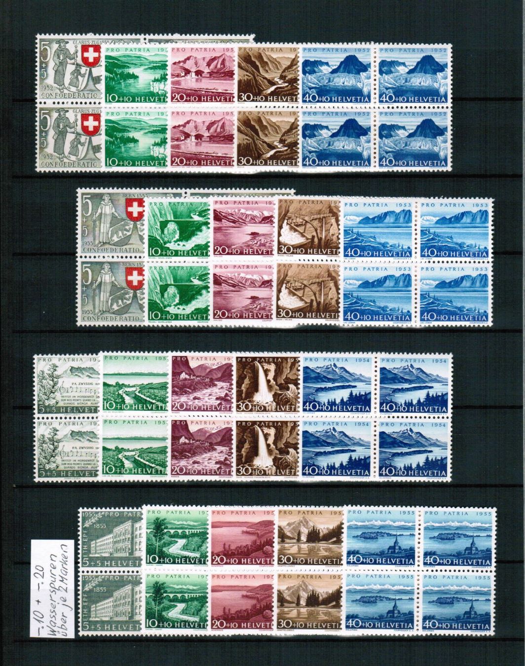 Tutti i francobolli: Pro Patria - VB Sammlung 1940-1963 ** postfrisch – Nuovo (secondo la descrizione) da Bern venduto da peri02 3