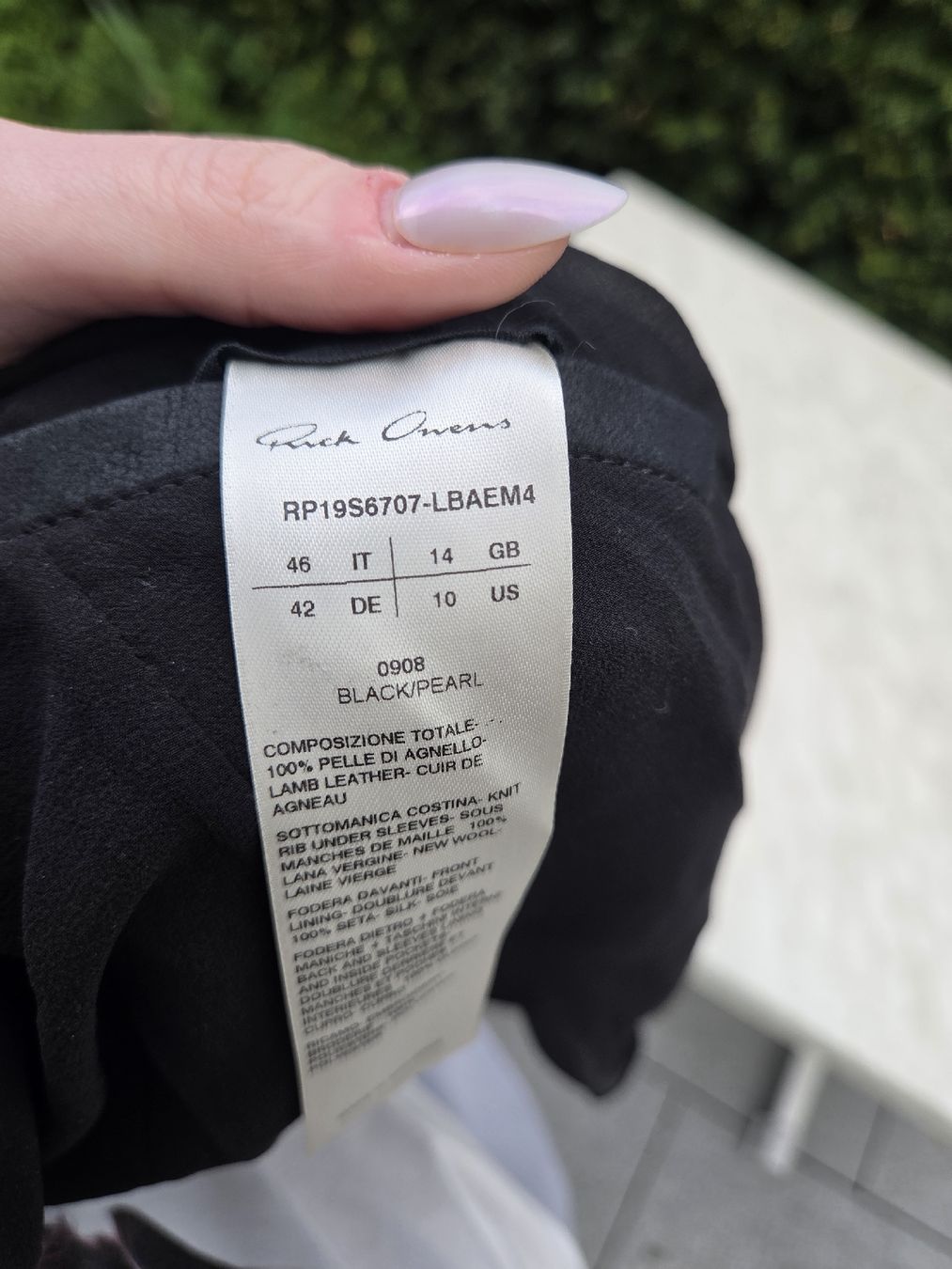 Rick Owens Giacche: Rick Owens Leather Jacket – Usato da Forch venduto da nbi_7srt 4