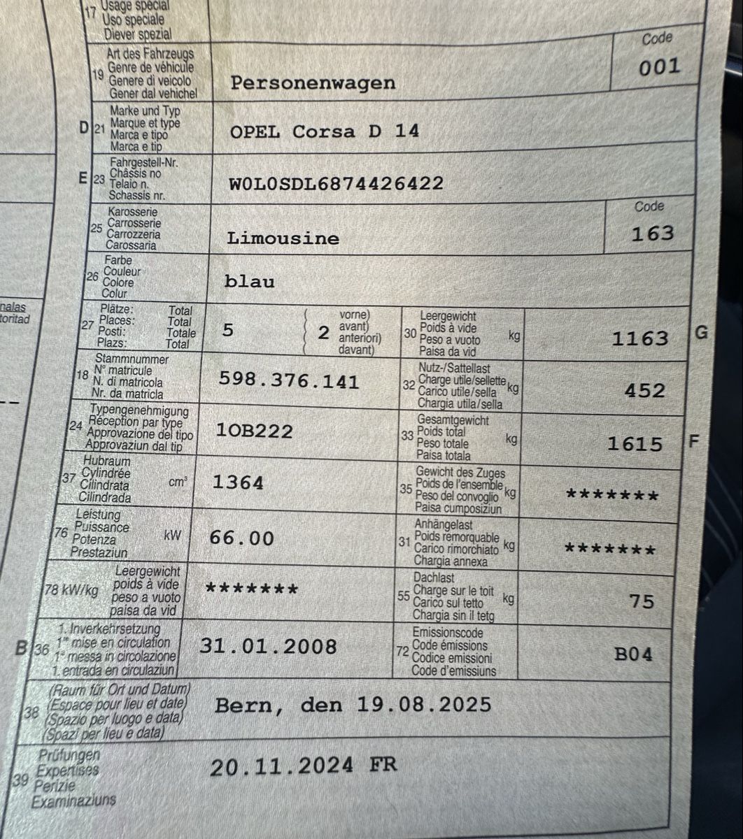 Opel Automobili: Opel Corsa D14 2008 ab 1.00 CHF – Usato da Liebistorf venduto da motocentergmbh 9