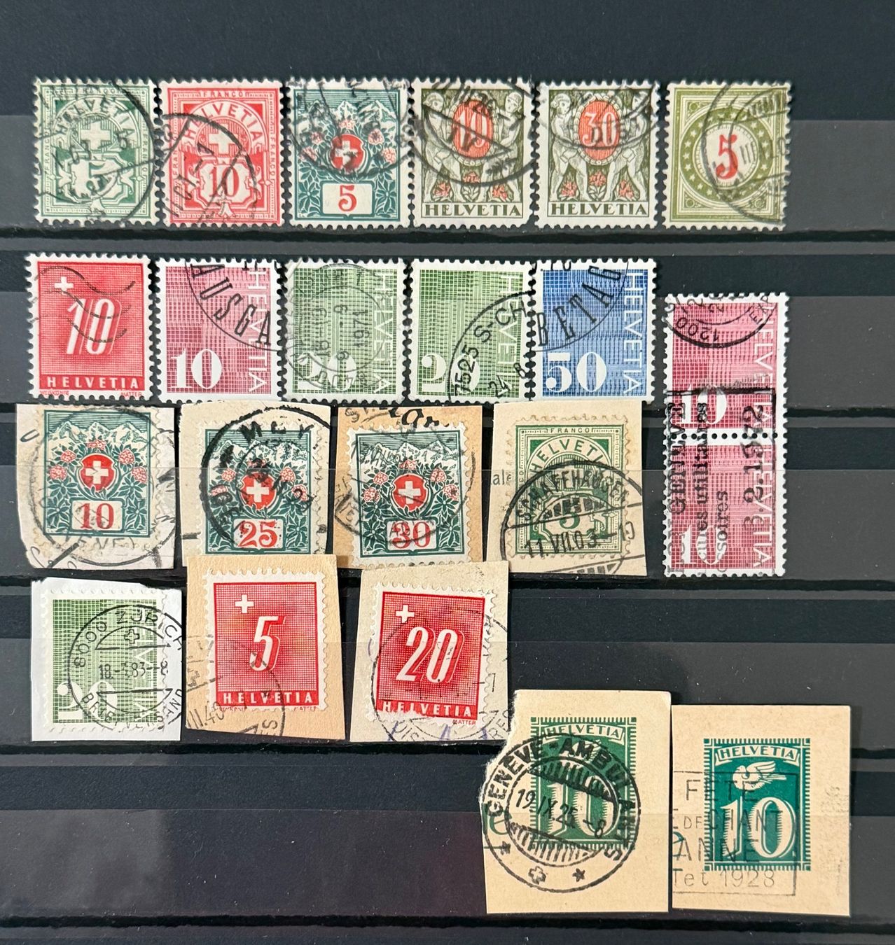 Alle Briefmarken: Timbres type chiffres-  Suisse – Gebraucht aus Petit-Lancy von Solcarm