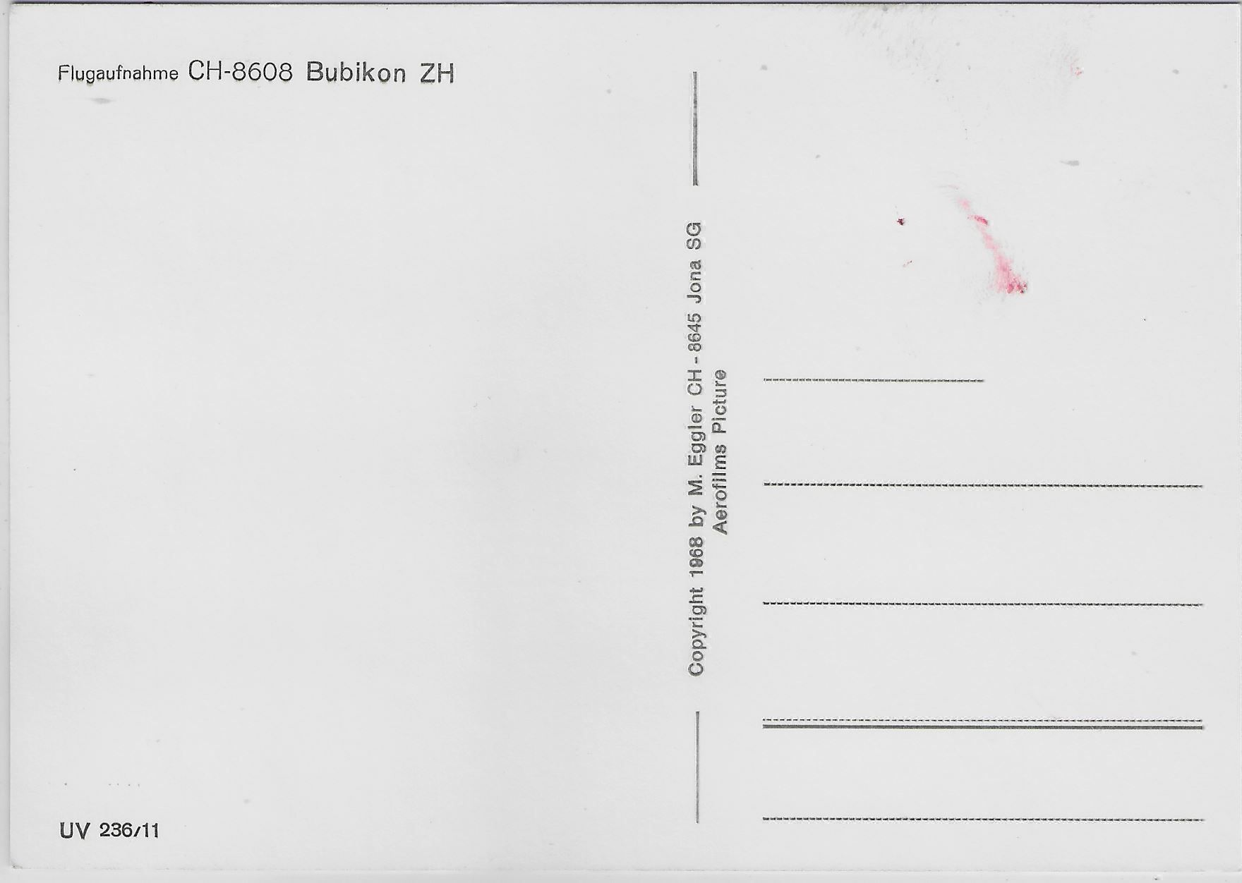 Ansichtskarten: Flugaufnahme Bubikon ZH – Antik aus Ettingen von Kartenplanet 1