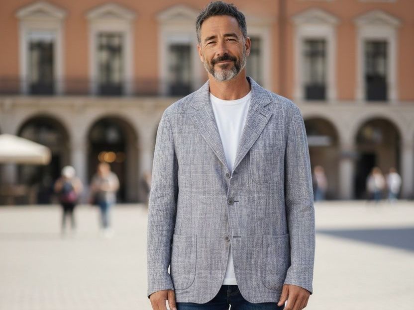 S.Oliver Giacche: S.Oliver blazer bleu homme – Nuovo e nell'imballaggio originale da Vuisternens-Romont venduto da gol_xp6p
