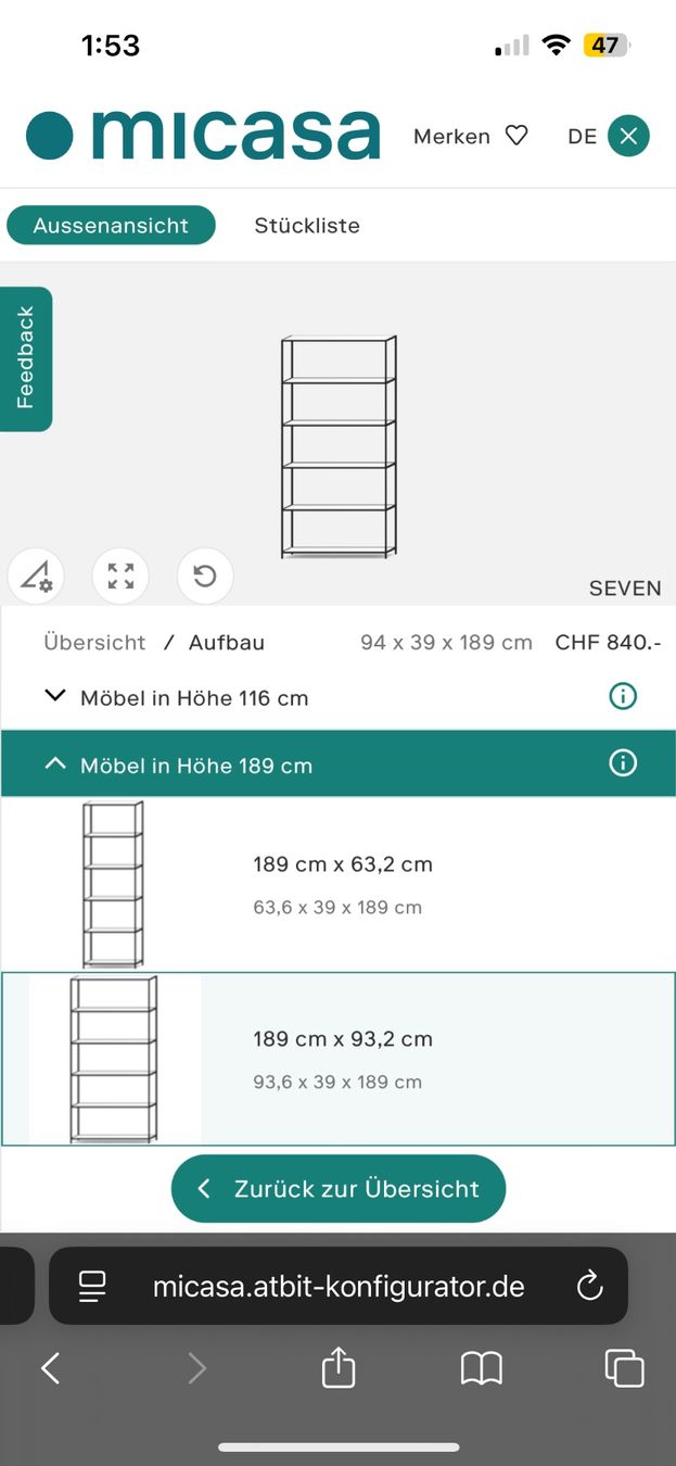 Micasa Scaffali: Micasa Bücherregal SEVEN – Usato da Mittelhäusern venduto da tam_kyq6 3