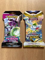 2x Pokemon SWSH Blister Pack Fusion Strike Brilliant stars