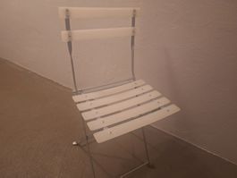 Gartenstuhl Metall weiss faltbar 3 Stk