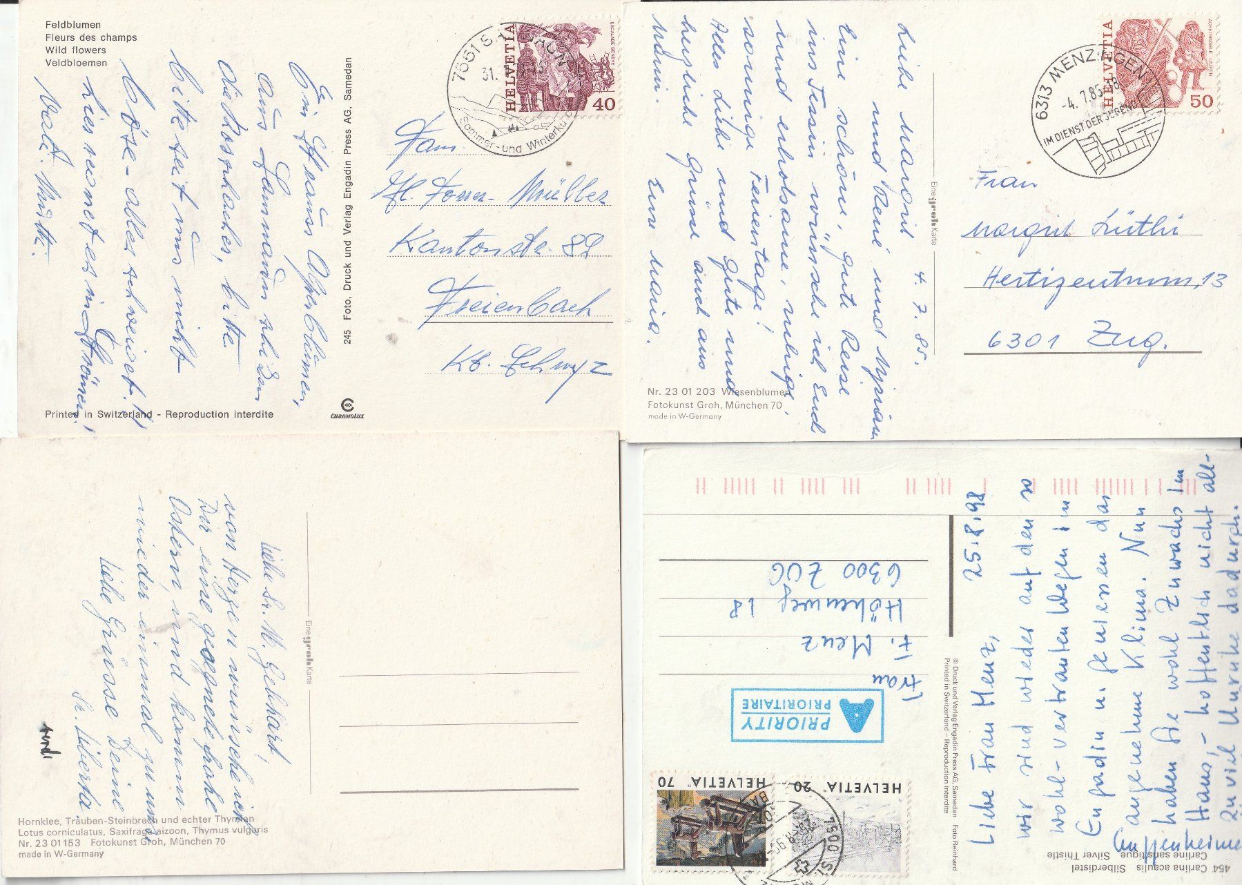 Cartoline postali: 16 Schöne Blumenkarten – Usato da Lumbrein venduto da made02 7