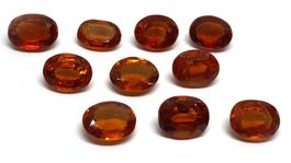 Lot 20.26 ct 10x Grenats Hessonites 10mm Valeur 1'120.- Fr