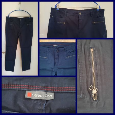 ***STREET ONE*** Hose, dunkelblau, Gr. 44/30, Slim Fit