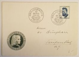 JB38) 1953, Pro Juventute FDC,  Kt. 20.-++