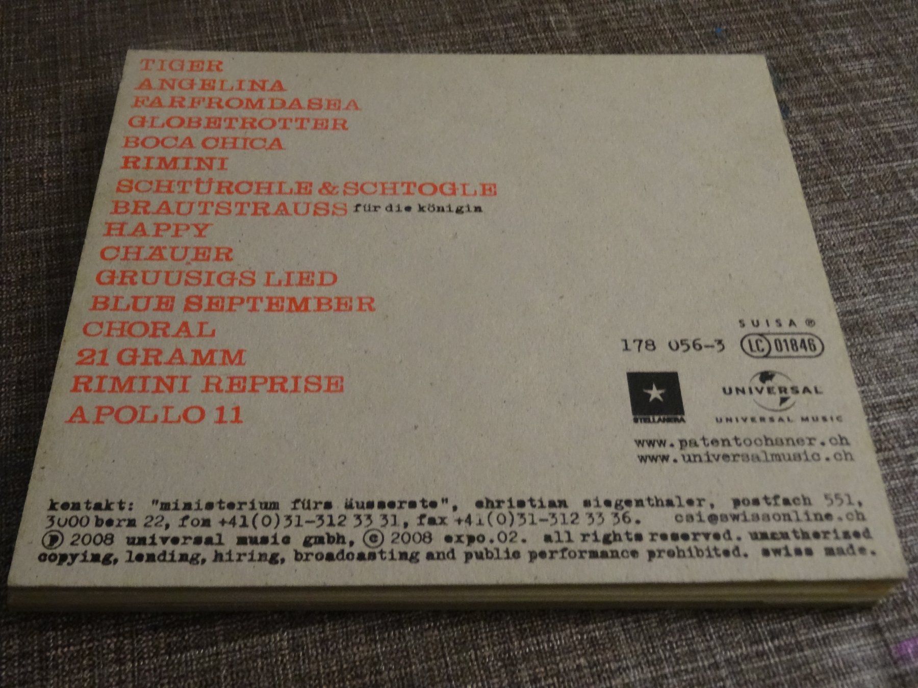 CD: Patent Ochsner - The Rimini Flashdown - CD – Usato da Olten venduto da Disc-Ausverkauf 1