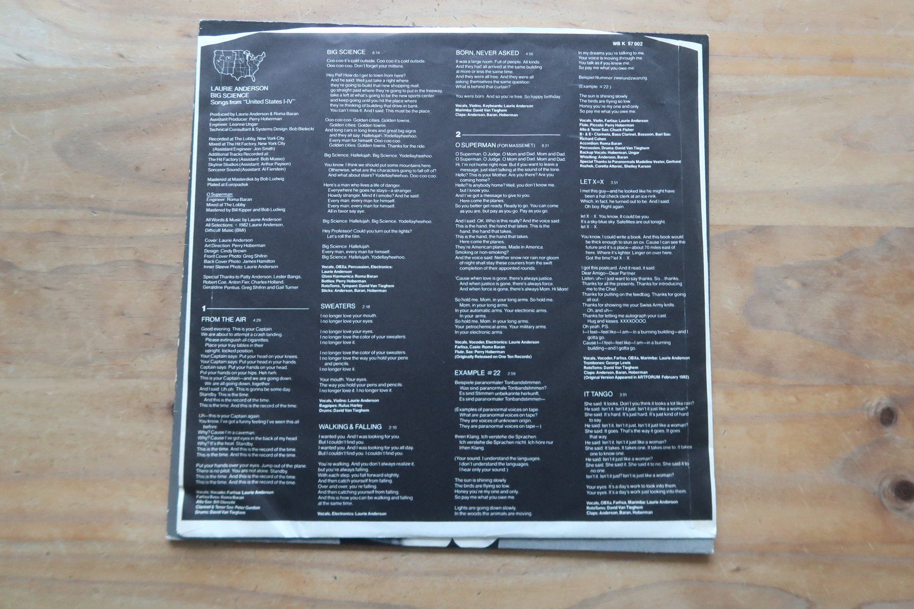 Dischi in vinile: LAURIE ANDERSON - BIG SCIENCE - VINYL LP – Usato da Basel venduto da Patiscat 4