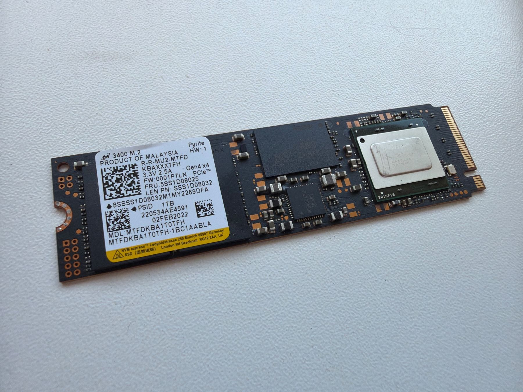 Dischi rigidi: 1tb m.2 micron 3400 – Usato da Emmenbrücke venduto da denola