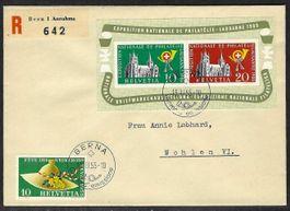 1955, W35+ auf R-FDC gestempelt BERNA ital. (15846)