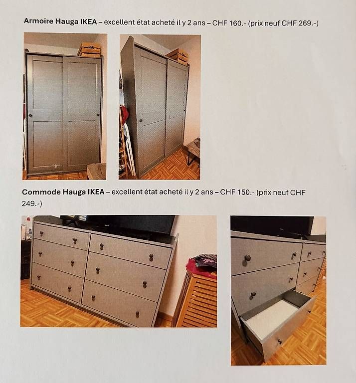 Armoires: Commode et armoire Hauga IKEA  – D'occasion à Nyon par Jane4719