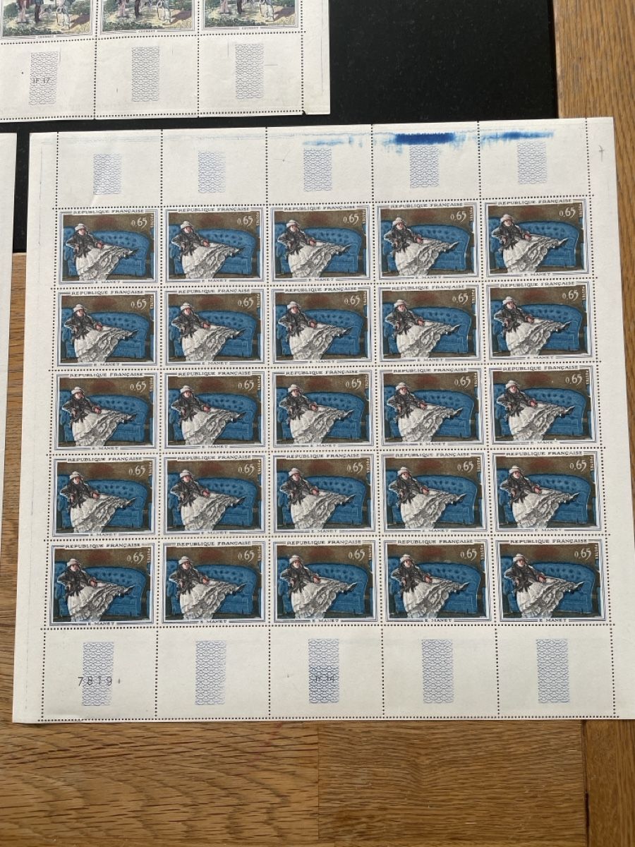Alle Briefmarken: Blocksatz Frankreich Gemälde Postfrisch  – Gebraucht aus Roggwil TG von Lph_m9nm 1