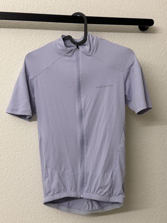 Van Rysel cycling jersey size S short sleeve light blue