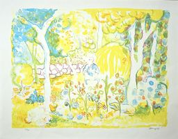 Joy Earle Davenport (* 1933) - Farblithographie