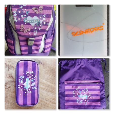 Schneiders Schultasche Set + Regenhülle