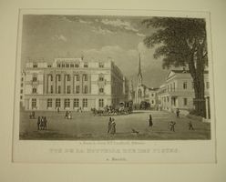 ZÜRICH PARADEPLATZ, AQUATINTA UM 1850