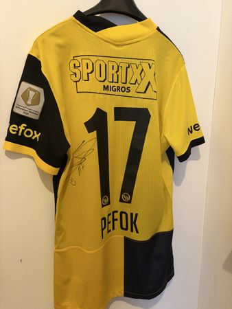 Matchworn Trikot Pefok 17 Young Boys