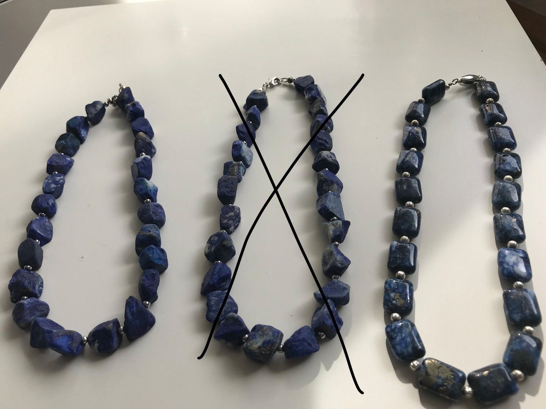Catenine: Kette Lapislazuli, Einzelanfertigung, – Nuovo e nell'imballaggio originale da Bern venduto da antigua13 1