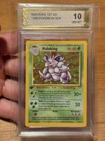 Pokémon 1. Edition Base Set Nidoking PGC no PSA 10