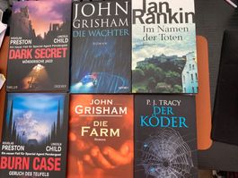6 Thriller Romane - alle 6 Bücher gebunden