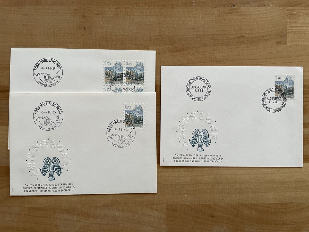 Tutti i francobolli: Ersttagsbriefe von Sternzeichen Krebs – Usato da Rümlang venduto da baselsale1