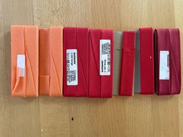 Schrägband-Set; Orange, Rot, Dunkelrot