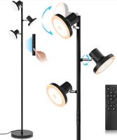 Stehlampe Deckenfluter dimmbar Leselampe schwarz LED 2500lm