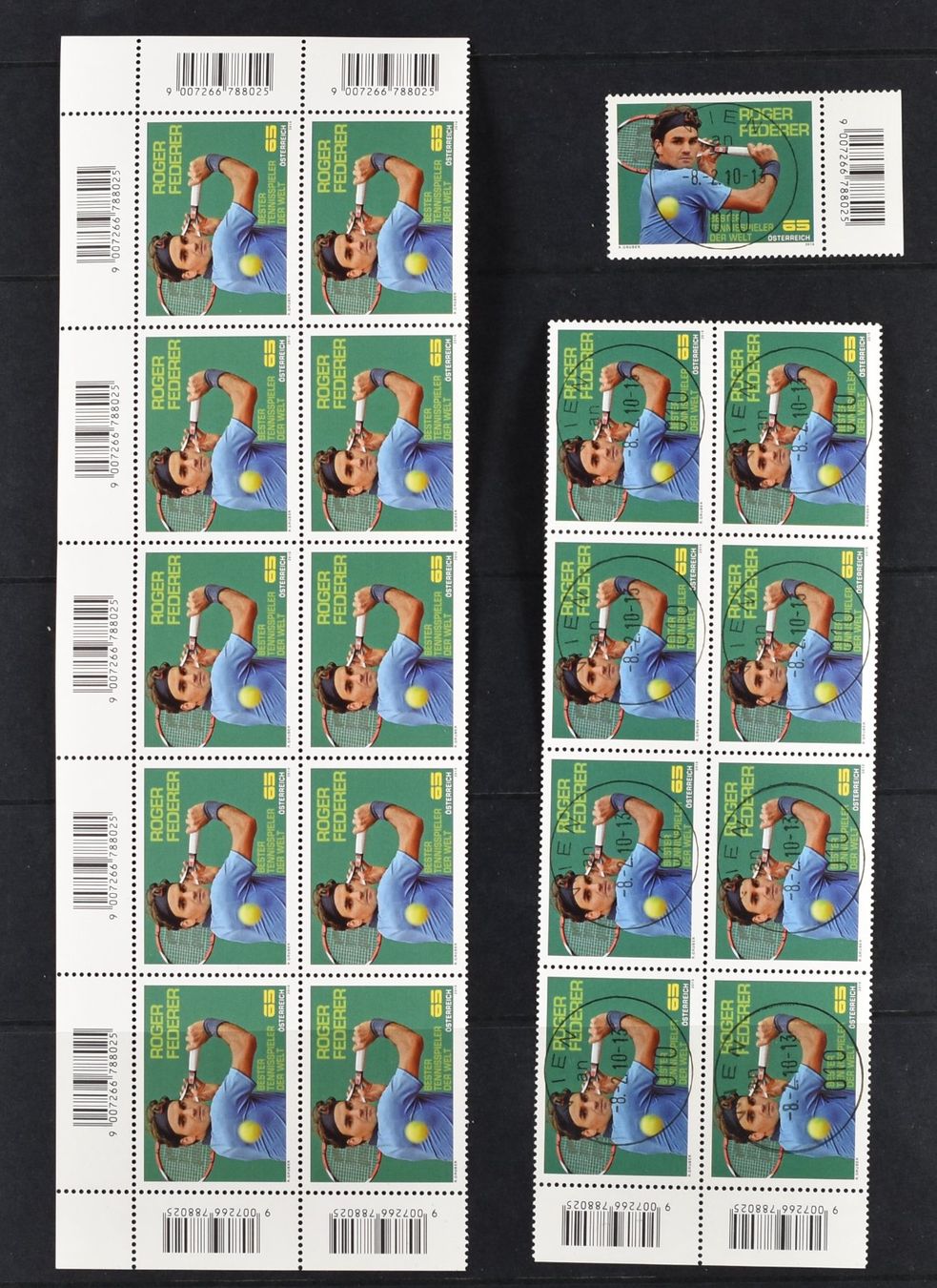 Tutti i francobolli: ÖSTERREICH, ROGER FEDERER en-gros: **/ GEST. / Maximumkarten – Nuovo (secondo la descrizione) da Wetzikon ZH venduto da Philimpex 1