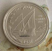 PORTUGAL 100 Escudos "Nuno Tristão" 1987 SILBER