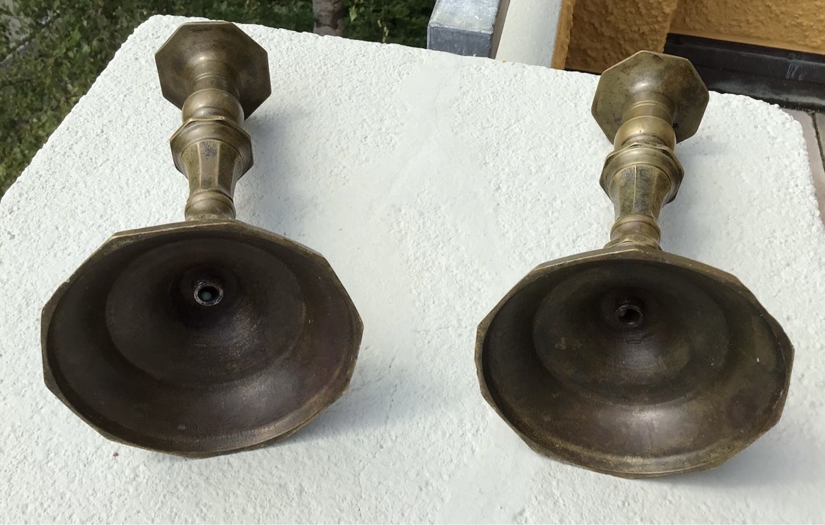 Kerzenständer: 2 Kerzenständer, Messing – Gebraucht aus Ennetbaden von Nab2012 2