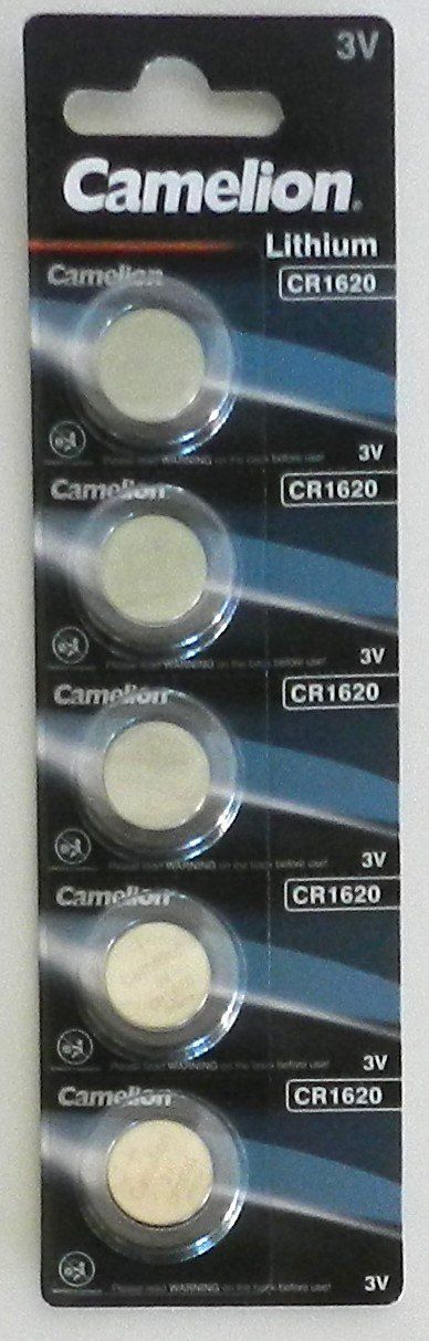 Akkus & Batterien: 5 Knopfzellen CR1620 - 3Volt - Camelion – Neu und originalverpackt aus Zürich von hpr_3029