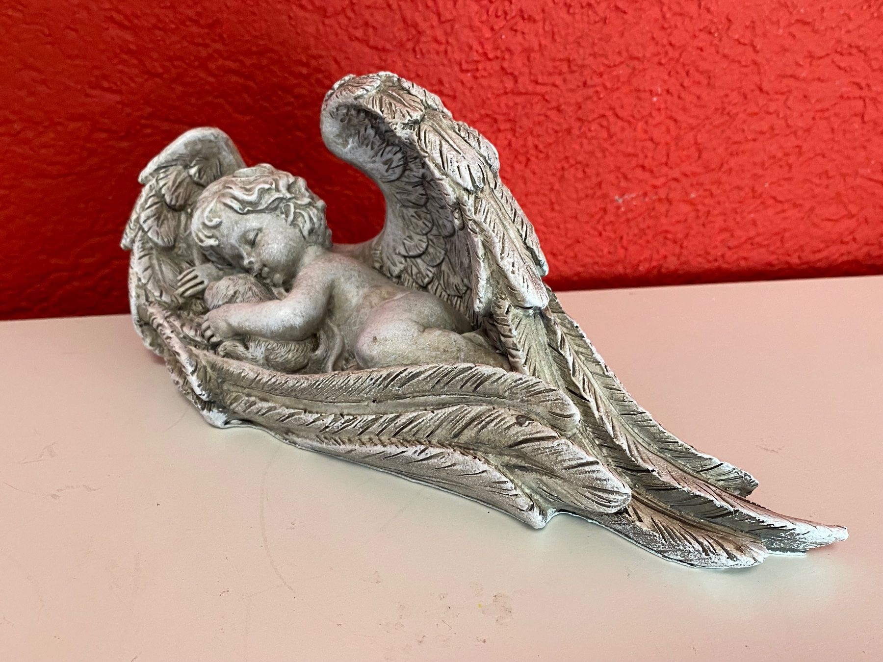 Statuette: Süsser Engel, schlafend mit Hund, Neu – Nuovo e nell'imballaggio originale da Zäziwil venduto da Emlea 5