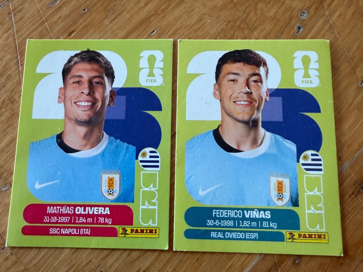 Panini Carte collezionabili: Panini URU 7 Olivera , URU 18 Vinas – Nuovo (secondo la descrizione) da Zürich venduto da bel5