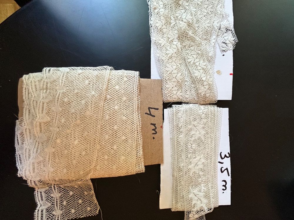 Dentelle Ancienne écru - Coton, Pour Couture Ou Décoration - Occasion Bon état