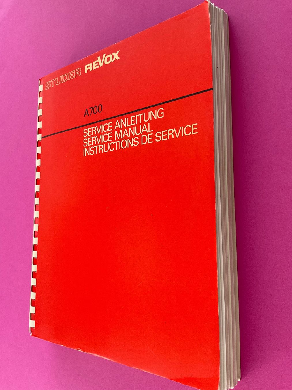 Revox Appareils à bandes: ReVox A 700 Serviceanleitung – D'occasion à Langenthal par Kotade 4