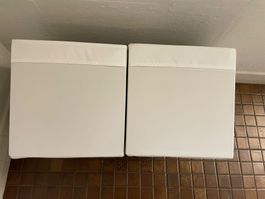 2 weisse Stoff-Aufbewahrungskisten / Boxen, von IKEA