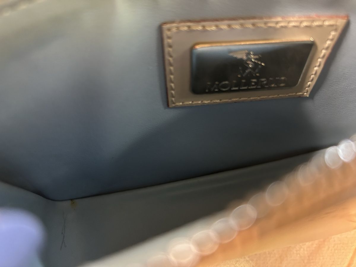 Maison Mollerus Borse da donna: Mollerus Clutch Tasche Beige Lackleder – Nuovo (secondo la descrizione) da Köniz venduto da mimi612 3